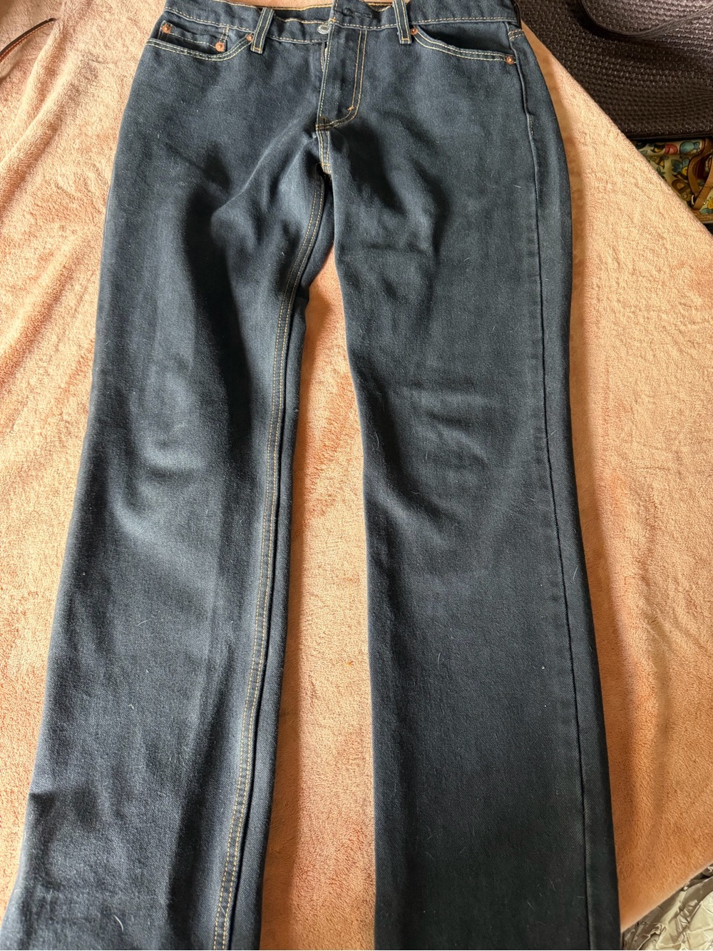Levi's Women's Straight-Leg Jeans in Dark Black Wash